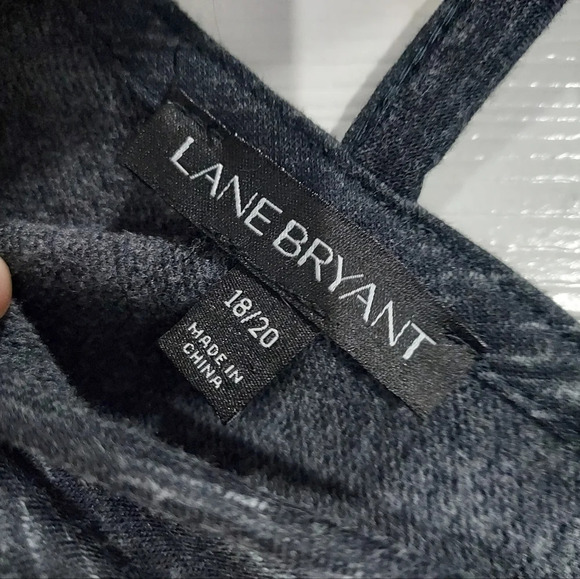 Lane Bryant Heather Black Long Sleeve Cold Shoulder Top in Size 18/20 - 2X - Picture 7 of 11